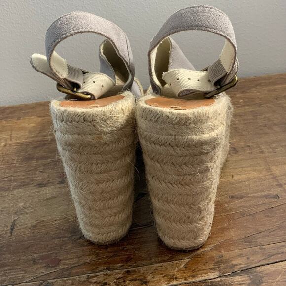 Anthropologie x Soludos Womens Seville Platform‎ Espadrille Sandals Gray 6.5 - Picture 5 of 10